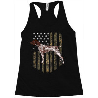 Camo American Flag German Shorthaired Pointer 4th Of July Racerback Tank | Artistshot