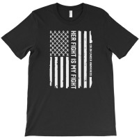 Her Fight American Flag Colorectal Bowel Colon Cancer Awareness T-shirt | Artistshot