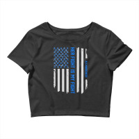 Her Fight Is My Fight   Als Awareness American Flag Crop Top | Artistshot