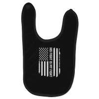 His Fight American Flag Colorectal Bowel Colon Cancer Awareness Baby Bibs | Artistshot