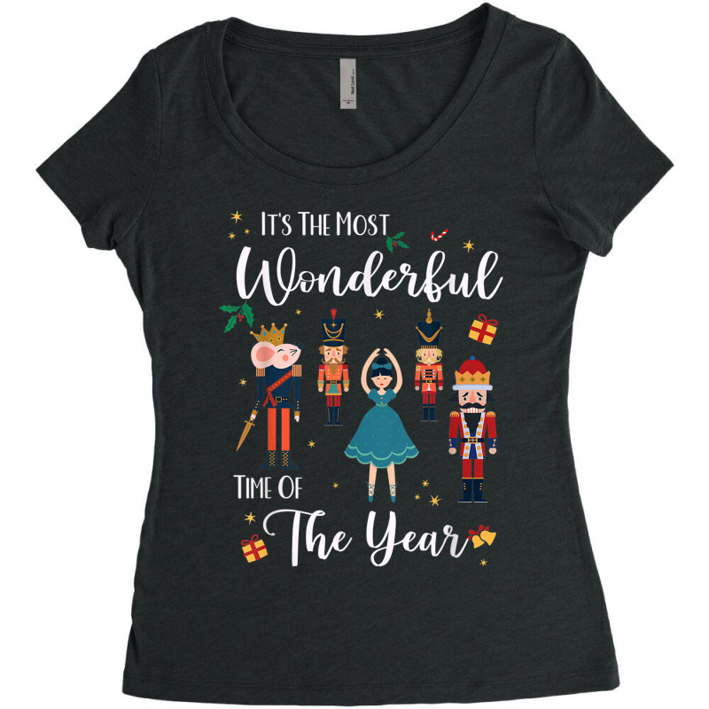 Its The Most Wonderful Time Of The Year Nutcracker Squad Women's Triblend Scoop T-shirt by MelanieKathleen | Artistshot