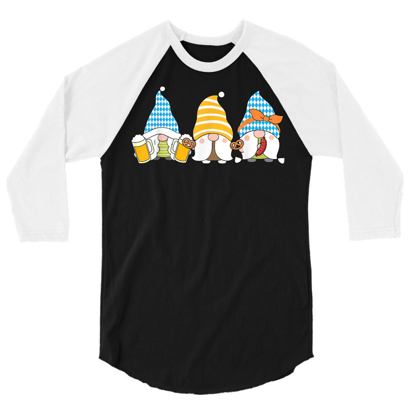 Gnomes Eating Oktoberfest Prfetzel Sausage Bratwurst German T Shirt 3/4 Sleeve Shirt by ayedencoplon | Artistshot