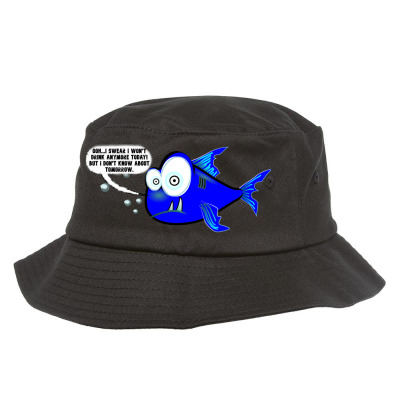 Funny Meme Drunk Fish Cartoon Funny Character Meme T-shirt Bucket Hat Designed By Arnaldo Da Silva Tagarro