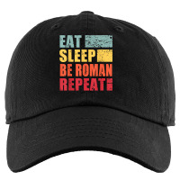 Personalized Name Eat Sleep Be Roman T Shirt Kids Cap | Artistshot