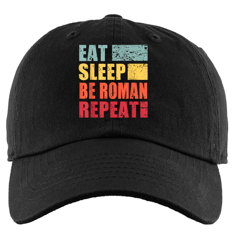 Personalized Name Eat Sleep Be Roman T Shirt Kids Cap by toraprqwfg | Artistshot