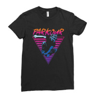 Parkour Free Running Traceur 80s 90s Retro Vintage Parkour Ladies Fitted T-shirt | Artistshot