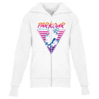 Parkour Free Running Traceur 80s 90s Retro Vintage Parkour Youth Zipper Hoodie | Artistshot