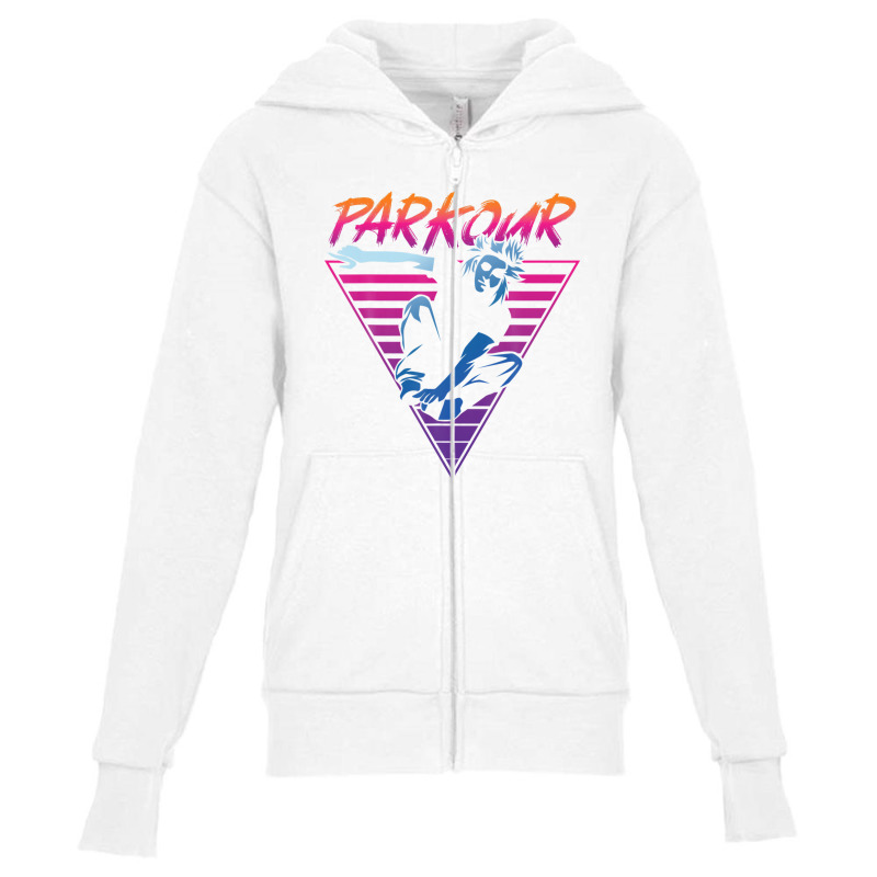 Parkour Free Running Traceur 80s 90s Retro Vintage Parkour Youth Zipper Hoodie by naddiamuhibev | Artistshot