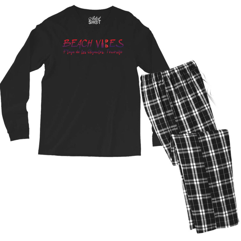 Playa De Los Gigantes Tenerife Tee Men's Long Sleeve Pajama Set by EdieTiffany | Artistshot