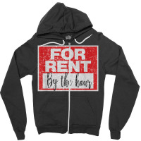 For Rent By The Hour Distressed Zipper Hoodie | Artistshot