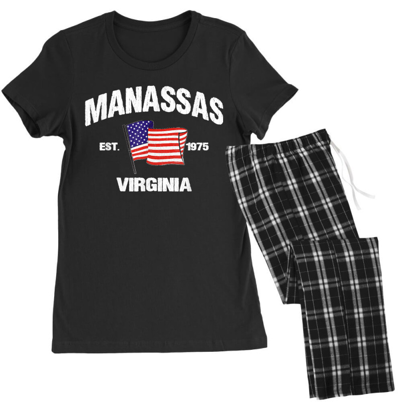 Manassas Virginia Va Usa Stars & Stripes Vintage Style Women's Pajamas Set by MarlonChristopherMoyer | Artistshot