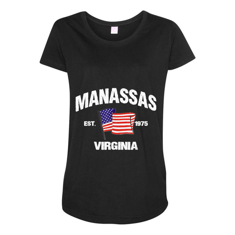 Manassas Virginia Va Usa Stars & Stripes Vintage Style Maternity Scoop Neck T-shirt by MarlonChristopherMoyer | Artistshot