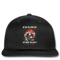 Up On The Rooftop Click Off Went The Safety Santa Anti Biden Long Slee Printed Hat | Artistshot