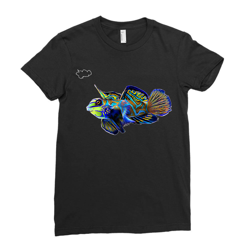 Mandarin Goby Dragonet Saltwater Reef Aquarium Fish Tank Premium Ladies Fitted T-Shirt by MarlonChristopherMoyer | Artistshot