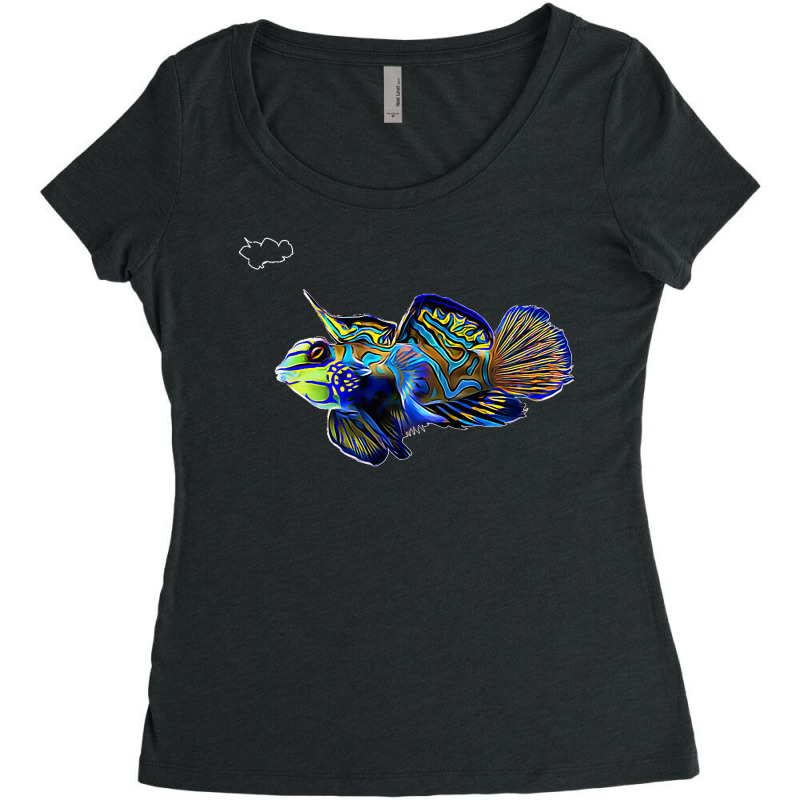 Mandarin Goby Dragonet Saltwater Reef Aquarium Fish Tank Premium Women's Triblend Scoop T-shirt by MarlonChristopherMoyer | Artistshot