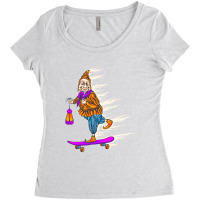 Grandmother Skateboard Women's Triblend Scoop T-shirt | Artistshot