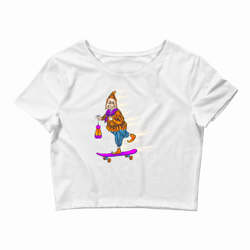 Grandmother Skateboard Crop Top | Artistshot