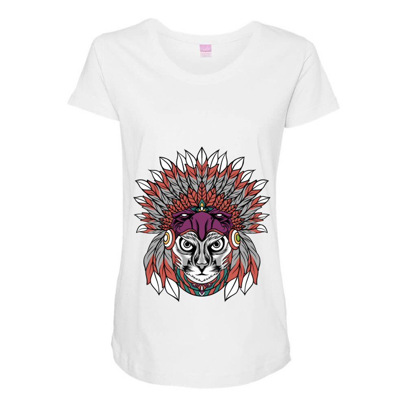 Cat Native American Maternity Scoop Neck T-shirt | Artistshot