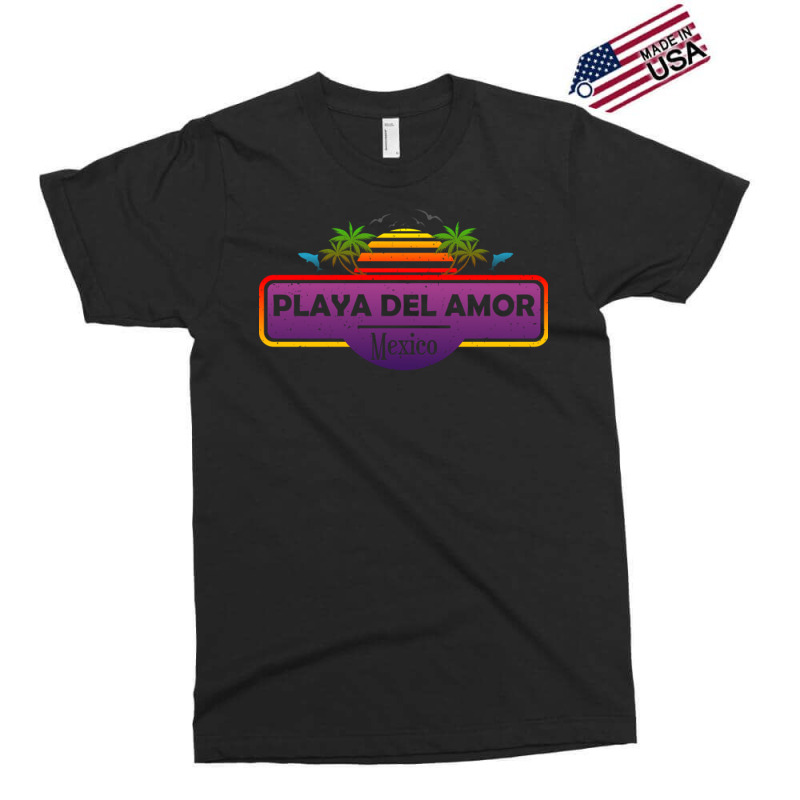 Playa Del Amor Beach Mexico Palm Trees Sunset Summer Gift Gift Exclusive T-shirt by EdieTiffany | Artistshot