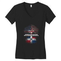 American Raised With Dominican Roots Republic Women's V-neck T-shirt | Artistshot