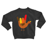 American Sign Language I Love You Thanksgiving Turkey Tshirt Toddler Sweatshirt | Artistshot