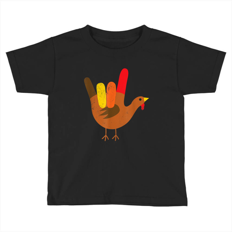 American Sign Language I Love You Thanksgiving Turkey Tshirt Toddler T-shirt by BenSamirDarwish | Artistshot