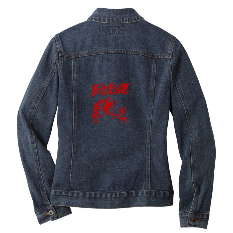 Nihilist Ladies Denim Jacket by ErikaCharles | Artistshot