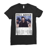 Parks Recreation Free Advice Poster Ladies Fitted T-shirt | Artistshot