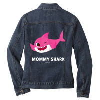 Womens Pinkfong Mommy Shark Ladies Denim Jacket | Artistshot