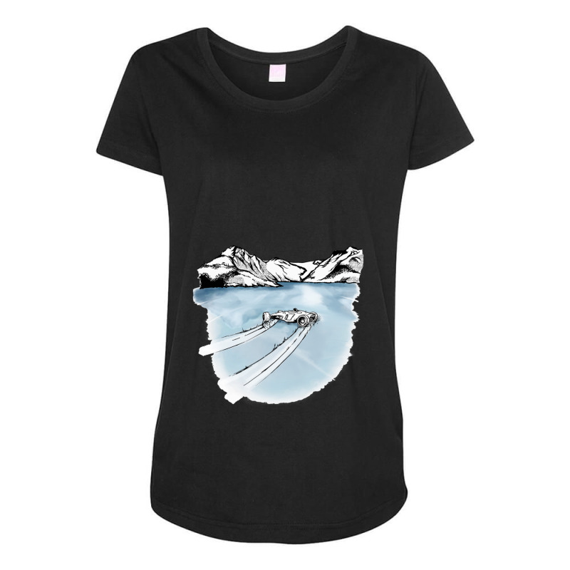 Trackmania - Arctic Lake Slide Maternity Scoop Neck T-shirt by GaryDustinKnutson | Artistshot