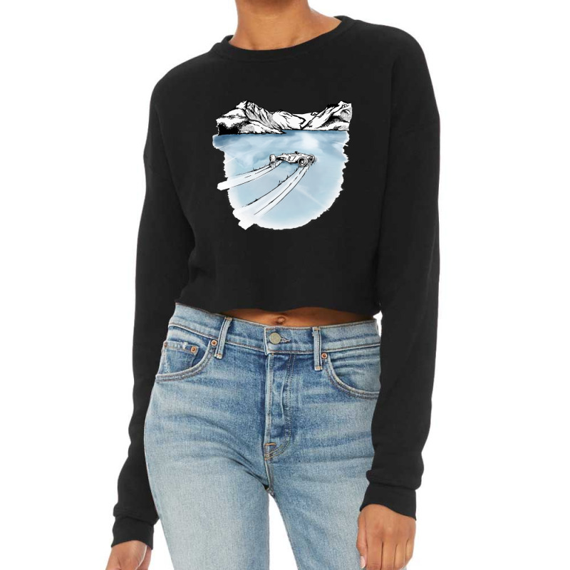 Trackmania - Arctic Lake Slide Cropped Sweater by GaryDustinKnutson | Artistshot