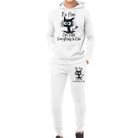 It's Fine I'm Fine Everything Is Fine Funny Cat T Shirt Hoodie & Jogger Set | Artistshot