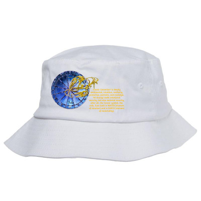 Cancer Sign Zodiac Astrology Horoscope T-shirt Bucket Hat Designed By Arnaldo Da Silva Tagarro