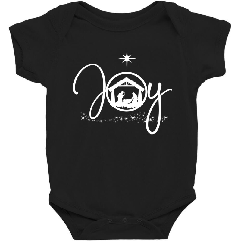 Christian Christmas Joy Jesus Nativity Scene Faith Gift Long Sleeve Baby Bodysuit by CarolinePascua | Artistshot