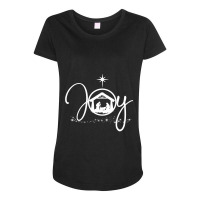 Christian Christmas Joy Jesus Nativity Scene Faith Gift Long Sleeve Maternity Scoop Neck T-shirt | Artistshot