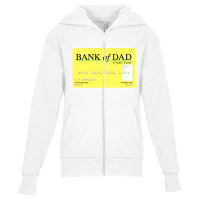 Bank Of Dad Youth Zipper Hoodie | Artistshot