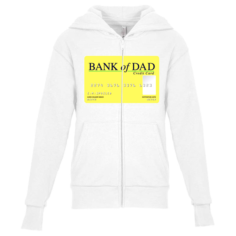 Bank Of Dad Youth Zipper Hoodie by sumaweken | Artistshot