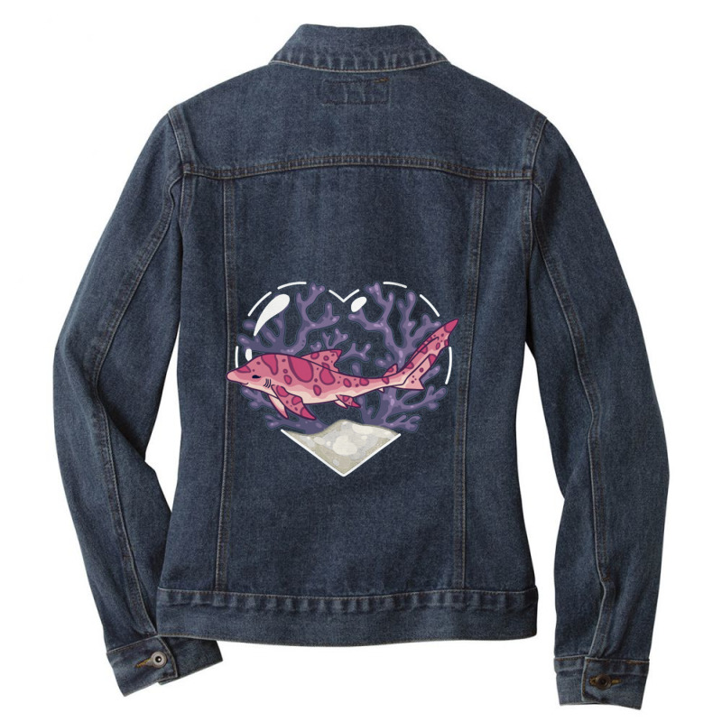 Mince, The Leopard Shark   Kawaii Shark Ladies Denim Jacket by patlikurduapuluhempat | Artistshot