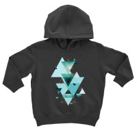 Geometric Triangle Compilation In Teal Toddler Hoodie | Artistshot