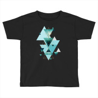 Geometric Triangle Compilation In Teal Toddler T-shirt | Artistshot