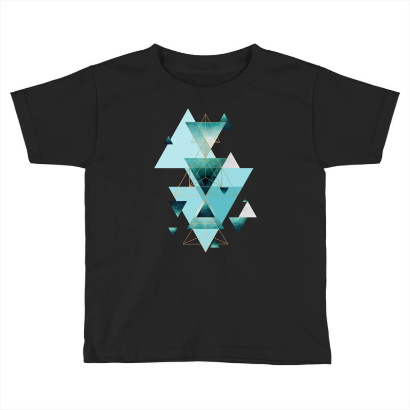 Geometric Triangle Compilation In Teal Toddler T-shirt | Artistshot