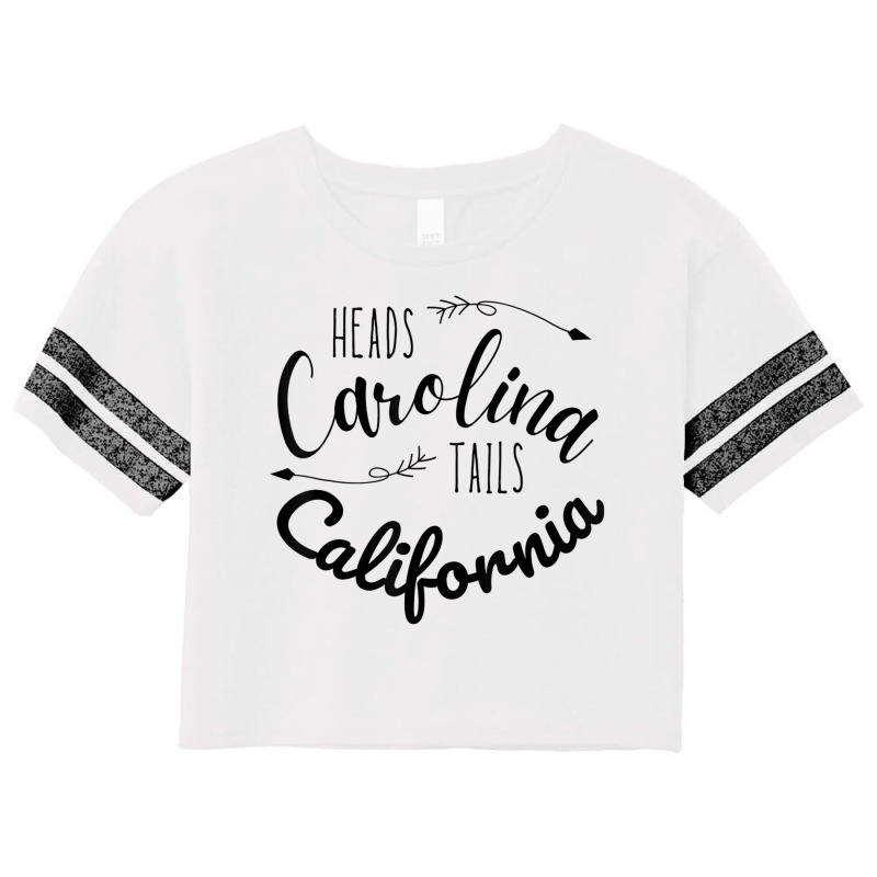 Heads Carolina Tail California Western Summer Beach Paradise Scorecard Crop Tee | Artistshot