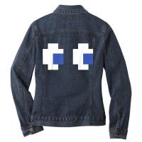 Retro Arcade Video Game Ghost Ladies Denim Jacket | Artistshot