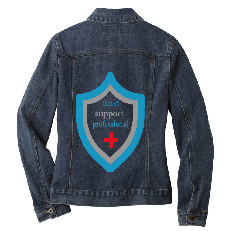 Direct Support Professional167 Ladies Denim Jacket by ALLENSTEPHENS | Artistshot