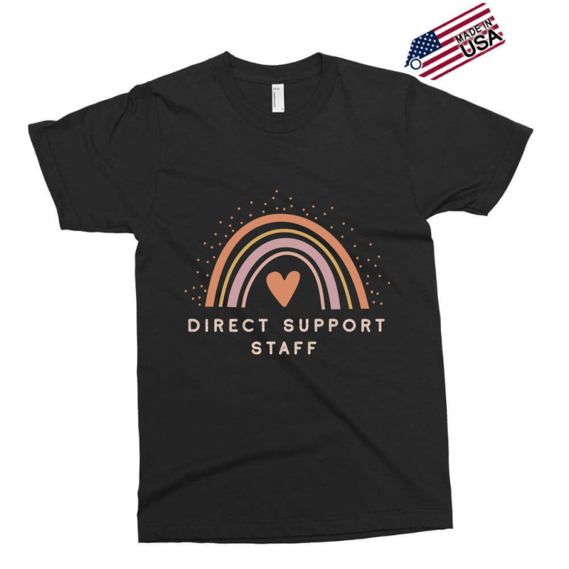 Direct Support Staff  Boho Casual Rainbow Dark Design Exclusive T-shirt by ALLENSTEPHENS | Artistshot