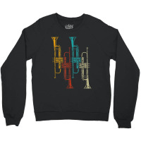 Retro Jazz Music Trumpeter Gifts Trumpet Crewneck Sweatshirt | Artistshot