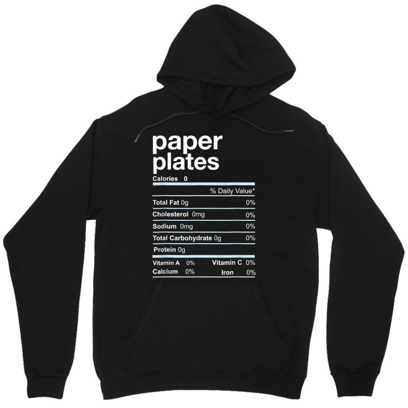 Paper Plates Nutrition Facts Thanksgiving Christmas T Shirt Unisex Hoodie | Artistshot