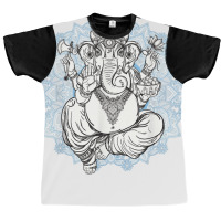 Hindu Elephant God Ganesha Oriental India Henna Tee Graphic T-shirt | Artistshot