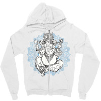 Hindu Elephant God Ganesha Oriental India Henna Tee Zipper Hoodie | Artistshot