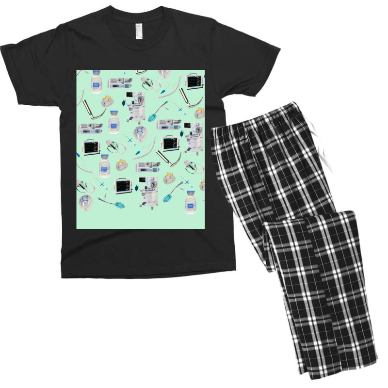 Tools Of The Trade Aero Green Anesthesia  Anaesthesia Graphic Men's T-shirt Pajama Set | Artistshot